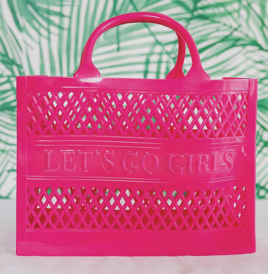 Lets go girls pink jelly tote