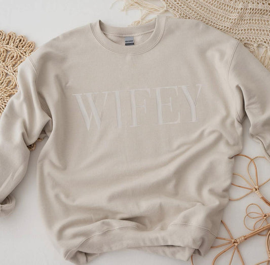 Wifey Tan Sweatshirt